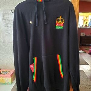 LRG Roots and Equipment King Of Kings Rasta Hoodie Men’s XXL Black